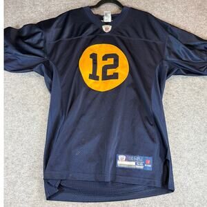 Reebok NFL Aaron Rodgers #12 Packers Throwback Jersey Shirt Mens Size 46 Blue